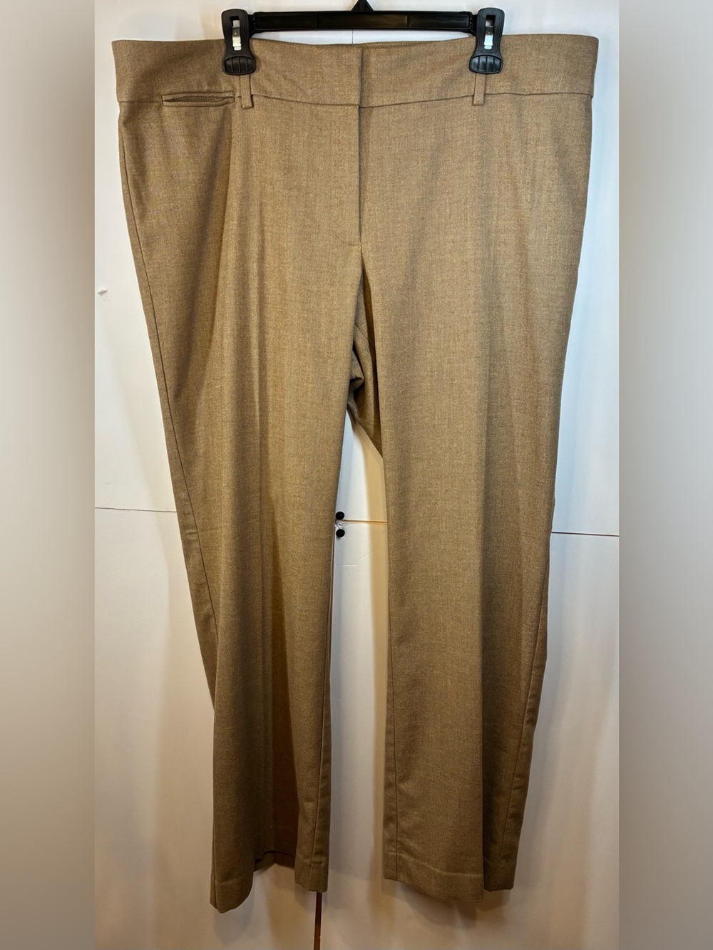 LOFT Outlet Tan Herringbone Trouser Pants Size 16 Career Workwear